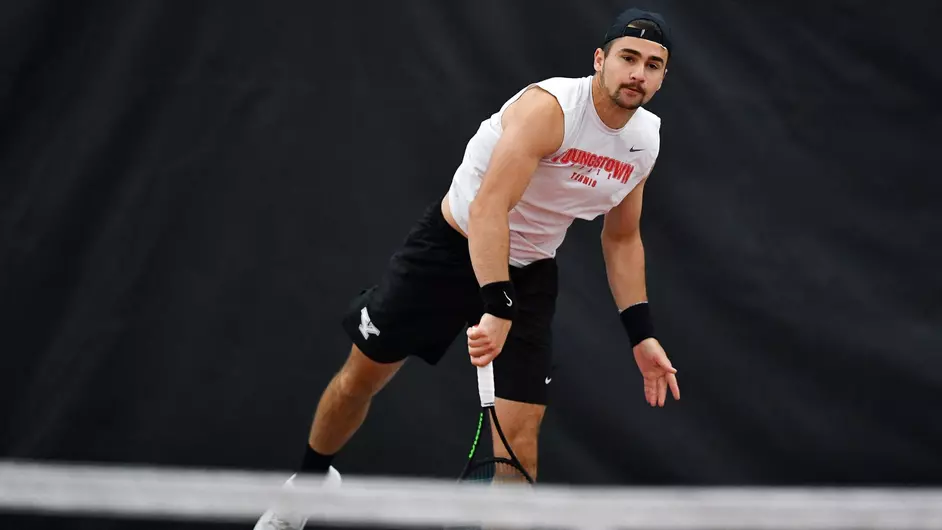 Celebrating a point at Youngstown State